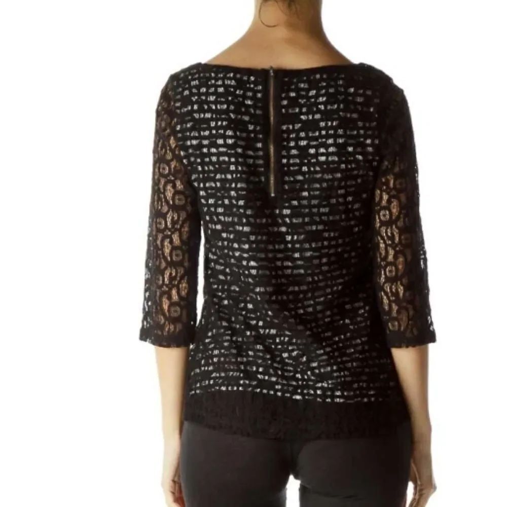 Banana Republic Lace Trim Top sz 6 - Picture 3 of 14